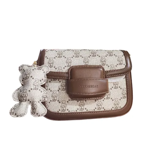 Túi Đeo Chéo Nữ TTWN BEAR TN2883 Màu Xám/Nâu
