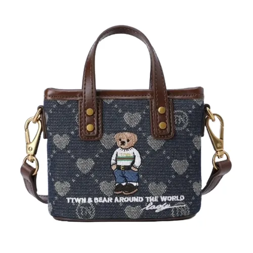 Túi Đeo Chéo Nữ TTWN BEAR TN3259 3535 Màu Xanh Viền Nâu