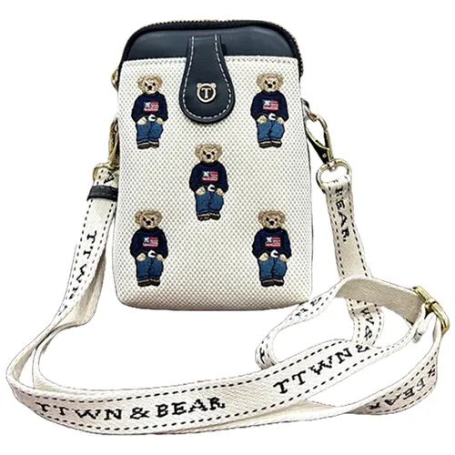 Túi Đeo Chéo Nữ TTWN BEAR TT2358 TT2360 Màu Be Viền Đen