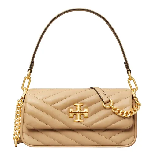 Túi Đeo Chéo Nữ Tory Burch Kira Chevron Powder Coated Small Flap Màu Be Đậm - Túi xách - Vua Hàng Hiệu