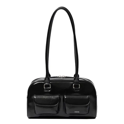 Túi xách - Túi Đeo Vai Nữ Stand Oil Chubby Bag Black Màu Đen - Vua Hàng Hiệu
