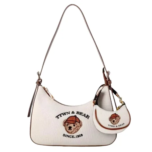 Túi Đeo Vai Nữ TTWN BEAR TN3461 Màu Be Viền Nâu