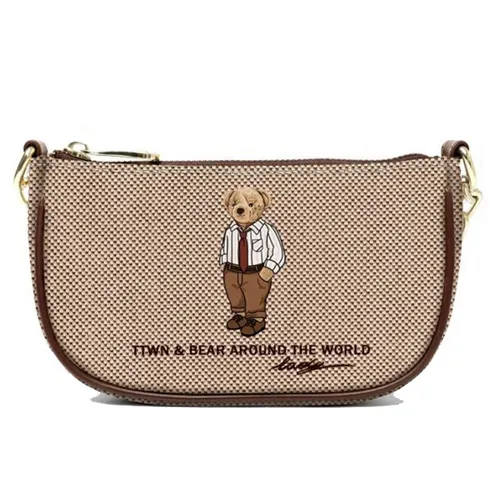 Túi Đeo Vai Nữ TTWN BEAR TT2372 Màu Be Viền Nâu