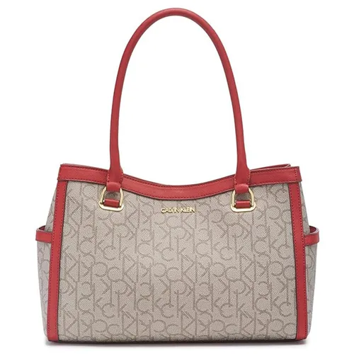 Túi Tote Nữ Calvin Klein CK Beverley Hills Bag Lady Signature HODDJAD2 Màu Xám Đỏ