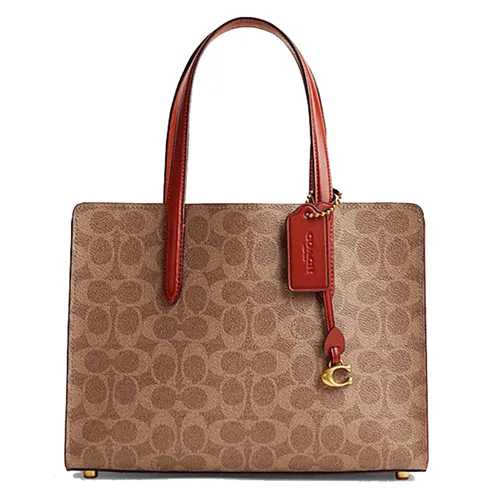 Túi Tote Nữ Coach Carter Carryall 28 In Signature Canvas Brown CK457 B4NQ4 Màu Nâu Đỏ