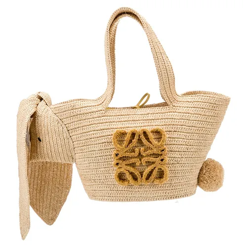 Túi xách - Túi Tote Nữ Loewe Bunny Basket Small Raffia Bag P00755461 Màu Be - Vua Hàng Hiệu