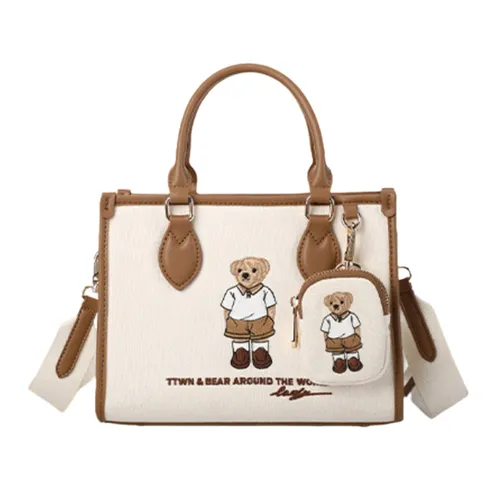 Túi Tote Nữ TTWN BEAR TN3396 Màu Be Phối Nâu