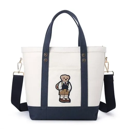 Túi Tote Nữ TTWN BEAR TN3588 Màu Trắng Xanh
