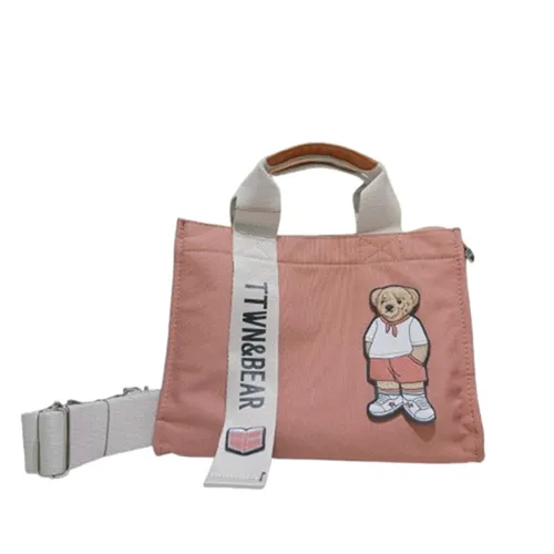Túi Xách Nữ TTWN BEAR TN3304 TN3312 Hồng Vải Size M