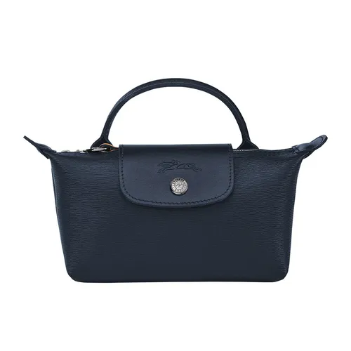 Túi Xách Tay Nữ Longchamp Le Pliage Pouch With Handle 34175HYQ556 Màu Xanh Navy - Túi xách - Vua Hàng Hiệu