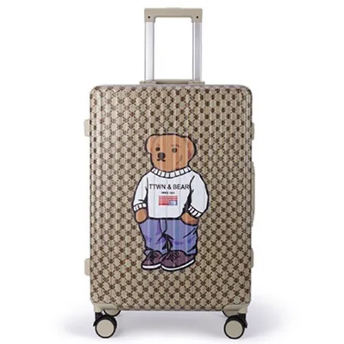 Vali Nữ TTWN BEAR TN7036 14090 Logo Lưới Màu Xám Size 24inch