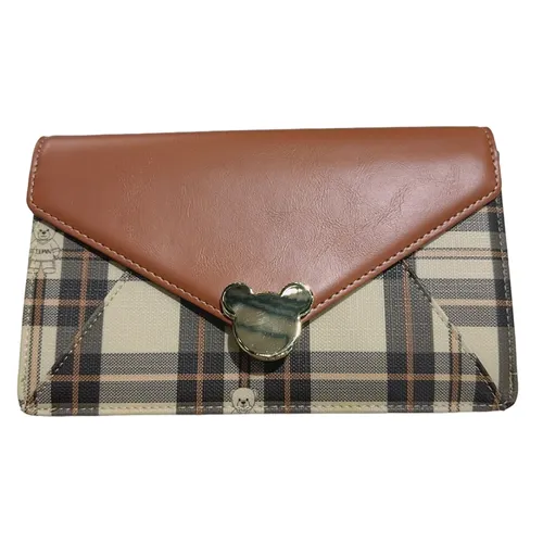 Ví Cầm Tay Nữ TTWN BEAR TT2156 Clutch Màu Kẻ Nâu