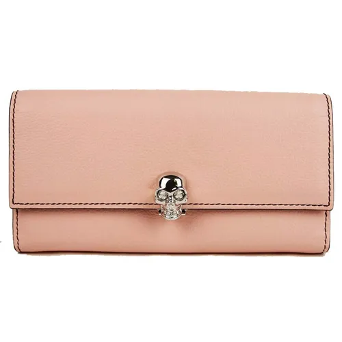 Ví Nữ Alexander Mcqueen Pink Leather Continental Trifold Wallet 554191 5501 Màu Hồng Nhạt - Túi xách - Vua Hàng Hiệu