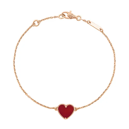 Trang sức Van Cleef & Arpels Vòng đeo tay - Vòng Đeo Tay Nữ Van Cleef & Arpels Sweet Hearts Bracelet VCARN59L00 Màu Vàng Hồng - Vua Hàng Hiệu
