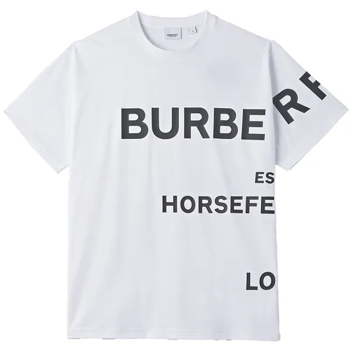 Thời trang Burberry Áo phông - Áo Phông Nam Burberry Horseferry Print TShirt White 80406911 Màu Trắng Size S - Vua Hàng Hiệu
