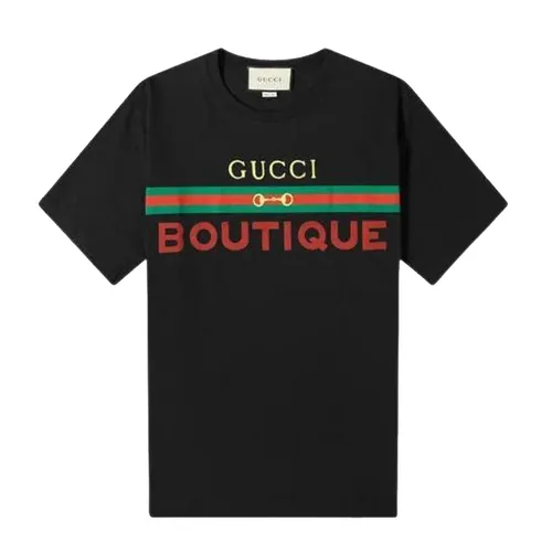 Áo Phông Nam Gucci With Logo Printed T-Shirt 548334 XJCKY 1082 Màu Đen Size S