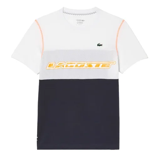 Áo Phông Nam Lacoste Tennis x Daniil Medvedev Jersey TShirt 0100-LACTH5197WYI000004 Màu Trắng Phối Xanh Size 5