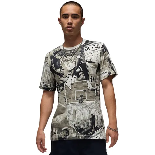 Áo Phông Nam Nike Jordan Flight Essentials Men's Printed Tshirt FZ1923-010 Màu Đen Trắng Size XS