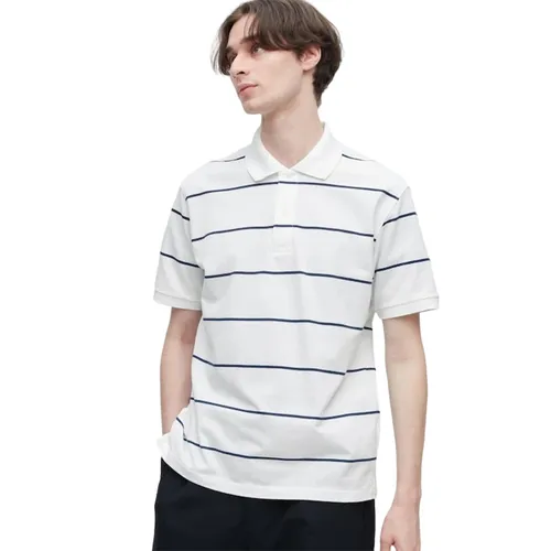 Áo Polo Nam Uniqlo Dry Pique Striped Short Sleeve 457513-00 Màu Trắng Kẻ Size XL - Thời trang - Vua Hàng Hiệu