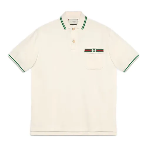 Áo Polo Nam Gucci Interlock GG Polo Shirt 628339 XJCQR 9061 Màu Trắng Kem Size S - Thời trang - Vua Hàng Hiệu