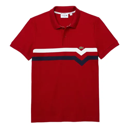 Áo Polo Nam Lacoste Men’s Made In France Regular Fit Organic PH7963 VLP Màu Đỏ Size 2