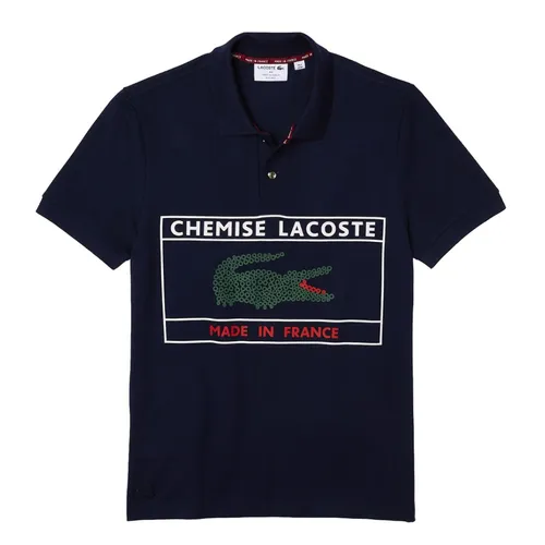 Áo Polo Nam Lacoste Made In France Regular Fit PH3354-00-166 Màu Xanh Navy Size 3