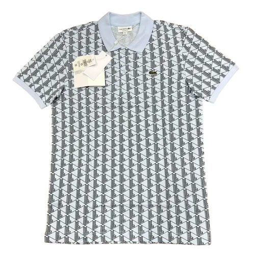 Thời trang - Áo Polo Nam Lacoste Men's Monogram Classic Fit PH0324 24M Màu Xanh Nhạt Size 2 - Vua Hàng Hiệu