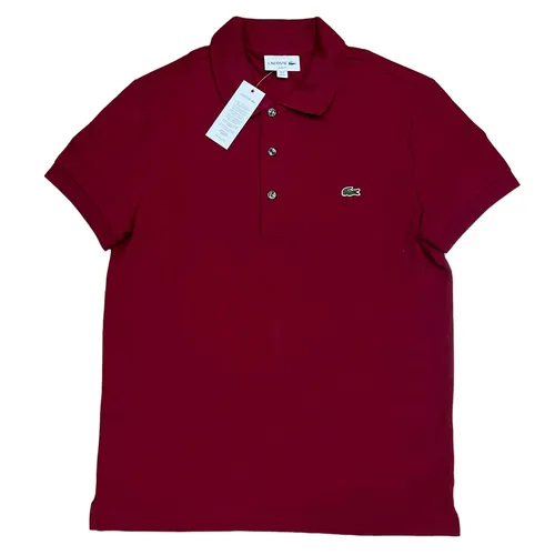 Lacoste - Áo Polo Nam Lacoste Men’s Slim Fit Stretch Cotton Piqué Màu Đỏ Mận Size 2 - Vua Hàng Hiệu