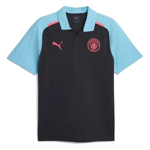 Thời trang Áo Polo Vải cao cấp Đức - Áo Polo Nam Puma Manchester City Casuals 772903-03 Màu Đen Xanh Size 2XL - Vua Hàng Hiệu