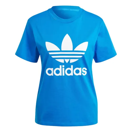 Thời trang Xanh da trời Áo thun - Áo Thun Nữ Adidas Ba Lá Classics Adicolor IK4037 Màu Xanh Da Trời - Vua Hàng Hiệu
