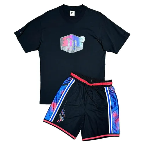 Bộ Quần Áo Cộc Tay Nam Nike Black Tuned FV0067-010/DV9631-010 Màu Đen Size XS - Thời trang - Vua Hàng Hiệu
