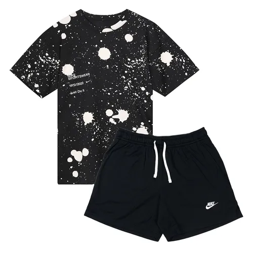 Bộ Quần Áo Cộc Tay Nam Nike Sportswear Printing CW0381-010/DX0736-010 Màu Đen Size M