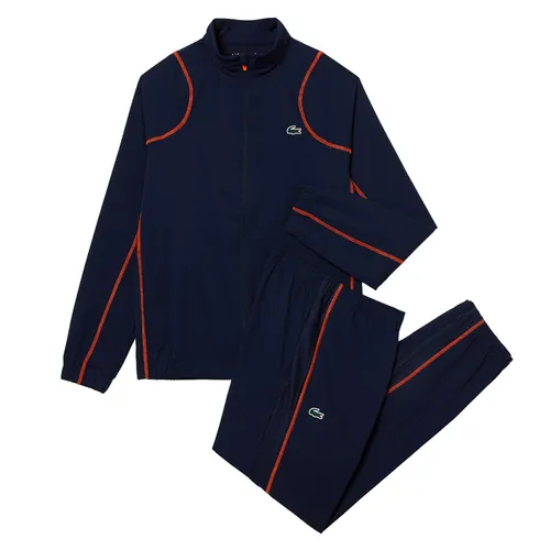 Bộ Quần Áo Thể Thao Nam Lacoste Men’s Tennis High-Neck Sweatsuit Set WH5213 - XIG Màu Xanh Navy Size 5