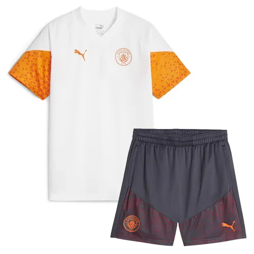Thời trang - Bộ Thể Thao Nam Puma Manchester City 772855-19/772867-16 Màu Trắng Cam Size M - Vua Hàng Hiệu