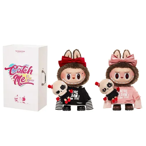 Đồ chơi mô hình Pop Mart - Búp Bê Pop Mart Labubu The Monsters Catch Me If You Like Blind Box Màu Đen Hoặc Hồng Ngẫu Nhiên - Vua Hàng Hiệu