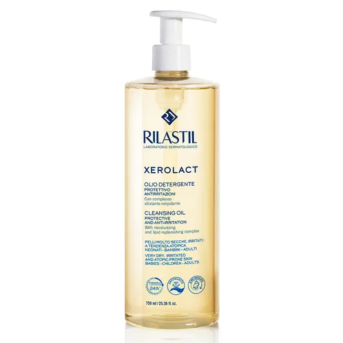 Mỹ phẩm - Dầu Tắm Hỗ Trợ Làm Sạch, Dưỡng Ẩm, Làm Sáng Da Rilastil Xerolact Cleansing Oil 750ml - Vua Hàng Hiệu