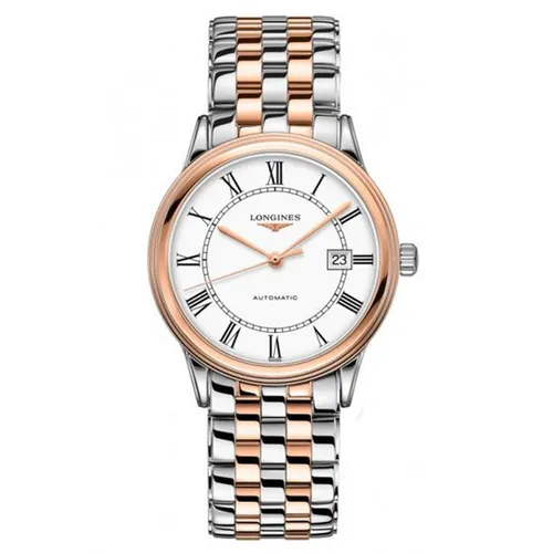 Đồng Hồ Nam Longines Flagship L4.984.3.91.7 Màu Demi (Bạc – Vàng Hồng) - Đồng hồ - Vua Hàng Hiệu