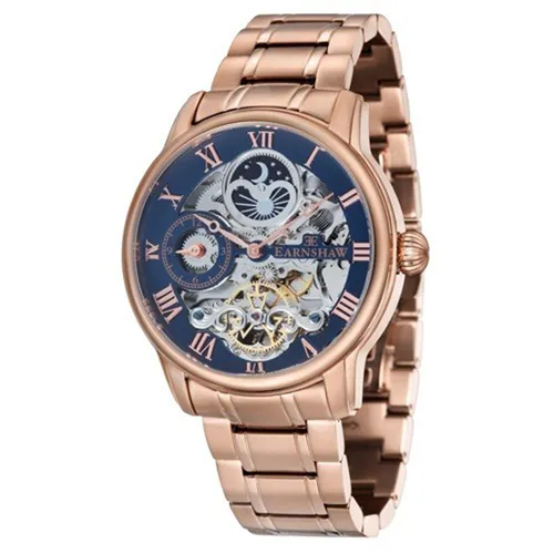 Đồng hồ - Đồng Hồ Nam Thomas Earnshaw Longitude ES-8006-44 Màu Vàng Hồng/ Xanh - Vua Hàng Hiệu