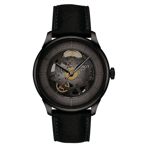 Đồng hồ - Đồng Hồ Nam Tissot Chemin Des Tourelles Squelette T139.836.36.441.00 Màu Đen Xám - Vua Hàng Hiệu