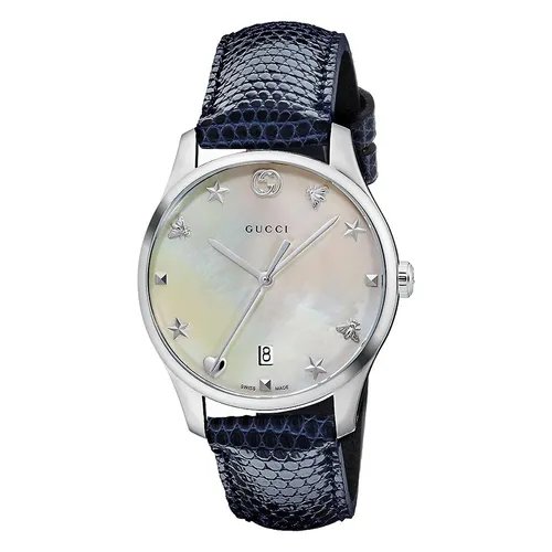 Đồng Hồ Nữ Gucci G-Timeless Mother Of Pearl YA126588 Màu Xanh Navy Bạc - Đồng hồ - Vua Hàng Hiệu