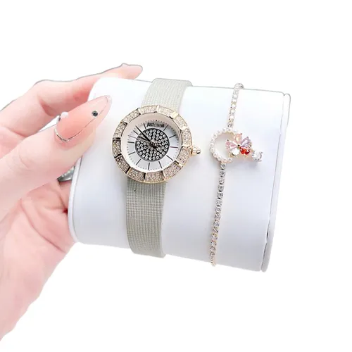 Đồng Hồ Nữ Just Cavalli Eleganza Mini Leather Màu Be 