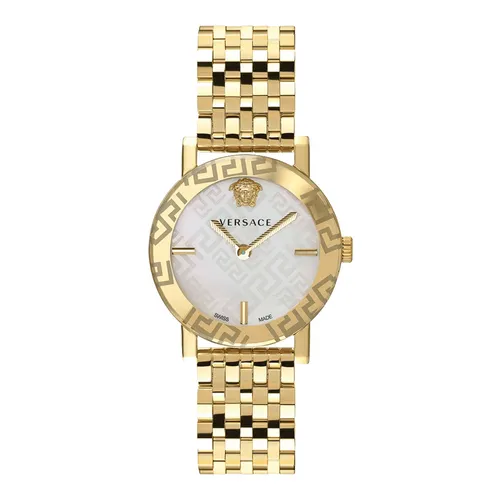Đồng hồ - Đồng Hồ Nữ Versace Greca Glass Leather Watch VEU300821 Màu Vàng Gold - Vua Hàng Hiệu