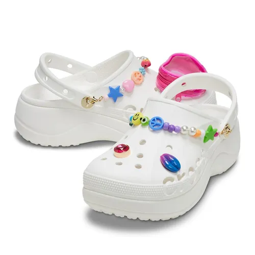 Giày Giày sục - Giày Sục Nữ Crocs Women's Baya Platform Midsummer Festival Clog Màu Trắng Size 38 - Vua Hàng Hiệu