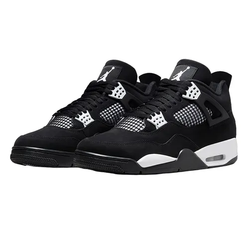 Giày Thể Thao Nam Nike Air Jordan 4 Retro White Thunder FQ8138-103 Màu Đen Size 41 - Giày - Vua Hàng Hiệu