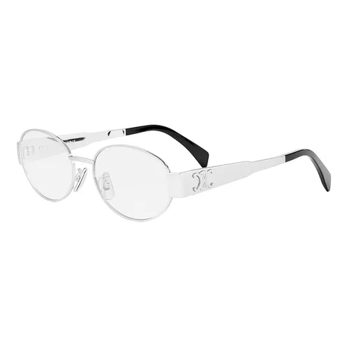 Kính Mắt Cận Nữ Celine Metal Triomphe Eyeglasse CL50140U Màu Bạc