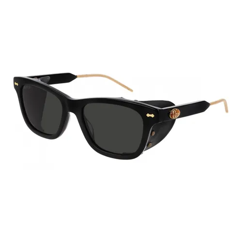 Kính Mát Nam Gucci GG0671S 001 Màu Đen Vàng Gold