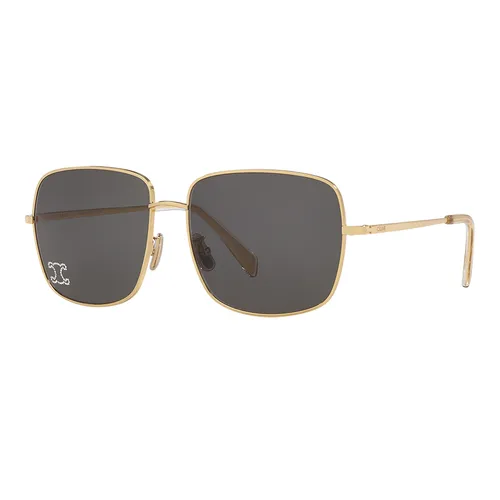 Kính Mát Nữ Celine Rhinestone Triomphe Sunglasses CL40284U 30A Màu Xám Vàng