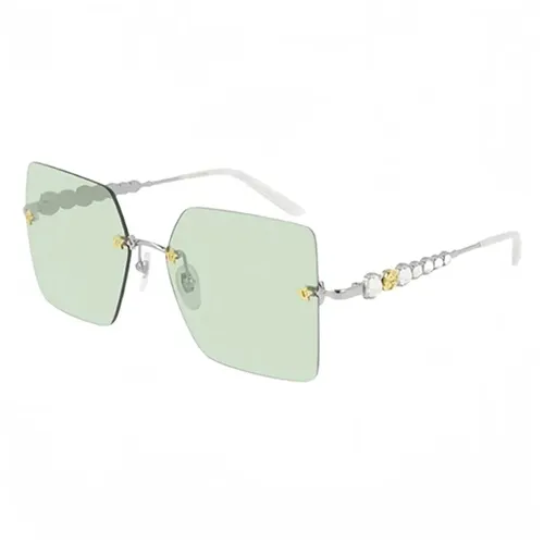Kính Mát Nữ Gucci GG0644S 002 Màu Trắng - Xanh