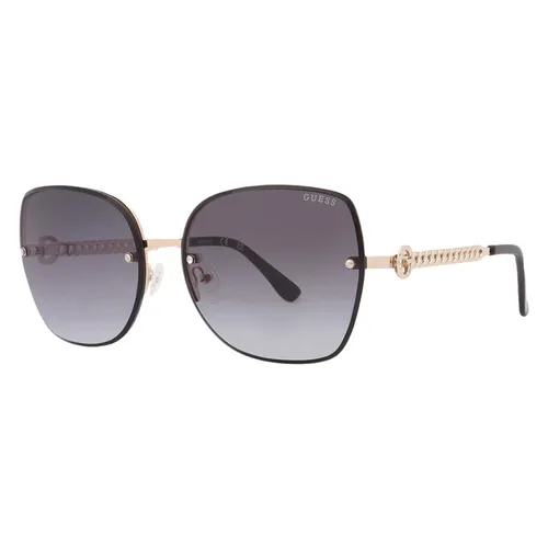 Kính mắt - Kính Mát Nữ Guess GF6119_32B Sunglasses Màu Đen Vàng - Vua Hàng Hiệu