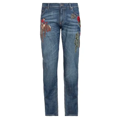 Dolce & Gabbana Quần jeans Vải cao cấp - Quần Jean Nam Dolce & Gabbana D&G Blue Men's Denim Pan Stretch G6SOLZ Màu Xanh Size 46 - Vua Hàng Hiệu